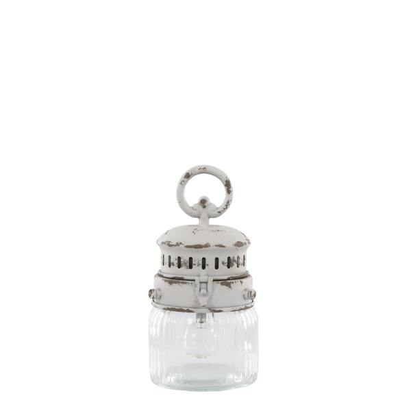 Fransk Staldlanterne inkl. pære & timer